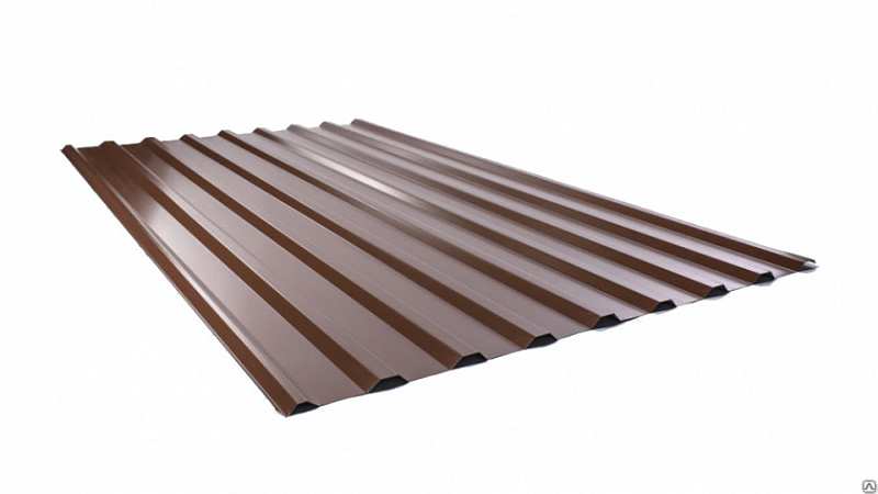 Профнастил C20 А/B 1050/1000 0,5 мм, RAL 8017, шоколадно-коричневый