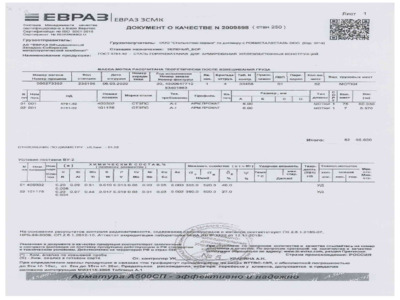 Арматура гладкая 6 мм A240 - Сертификат