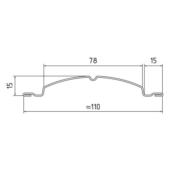 Евроштакетник ПД-образный фигурный 0.5 оцинкованный