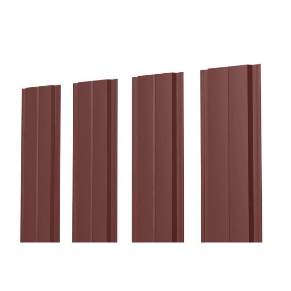 Евроштакетник В.К. прямой 0.45 Texture RAL 8017, шоколадно-коричневый