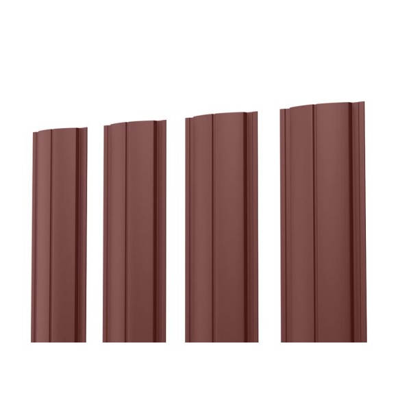 Евроштакетник ПД-образный прямой 0.45 Texture RAL 8017, шоколадно-коричневый