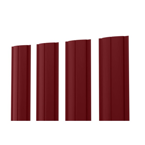 Евроштакетник ПД-образный прямой 0.5 MAT RAL 3005, винно-красный