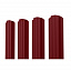 Евроштакетник П-образный фигурный 0.5 MAT RAL 3005, винно-красный