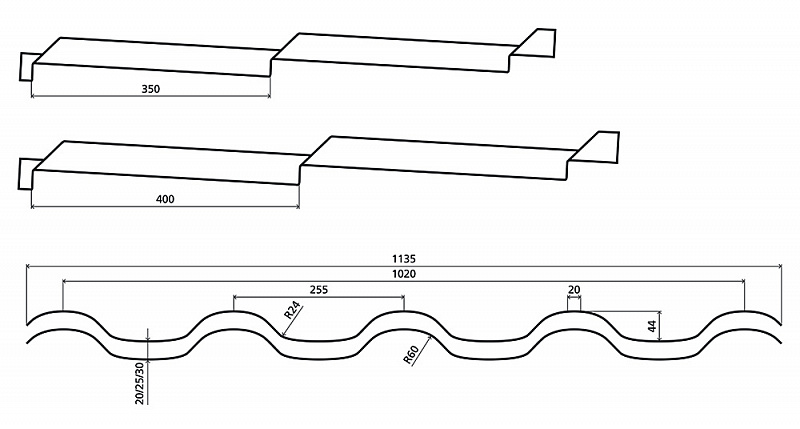 Металлочерепица Супер Verona 1135/1020 0.5 мм, RAL-8017, шоколадно-коричневый